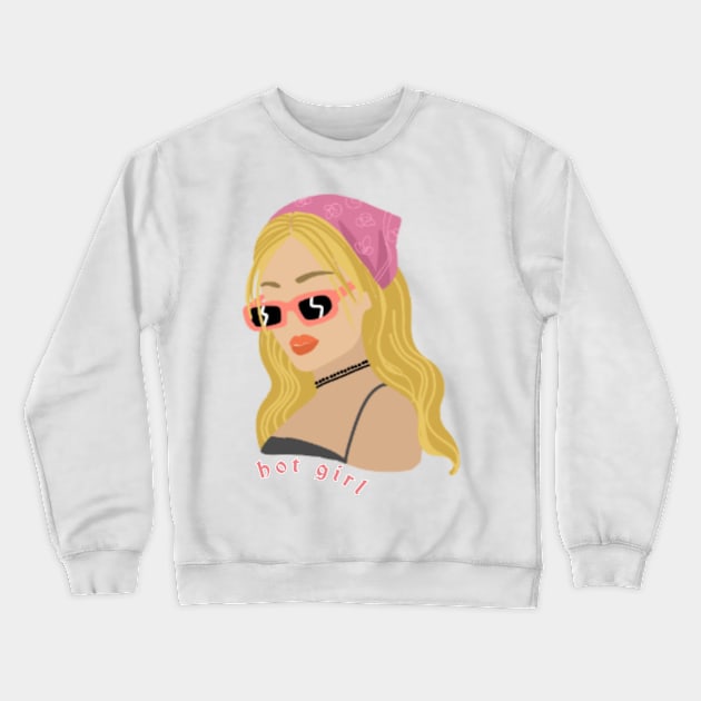 Hot beautiful girl Crewneck Sweatshirt by Mr hicham